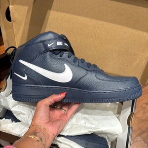 Nike Men's Sneakers - Navy and White